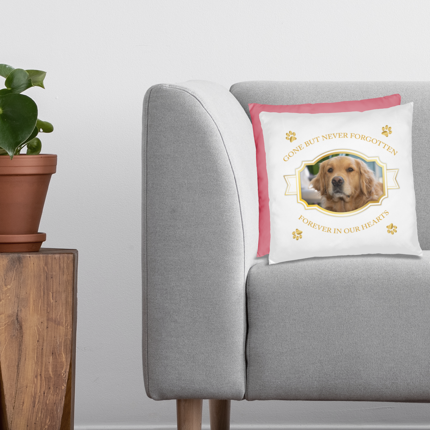 Personalized Pet Memorial Golden Retriever Pillow