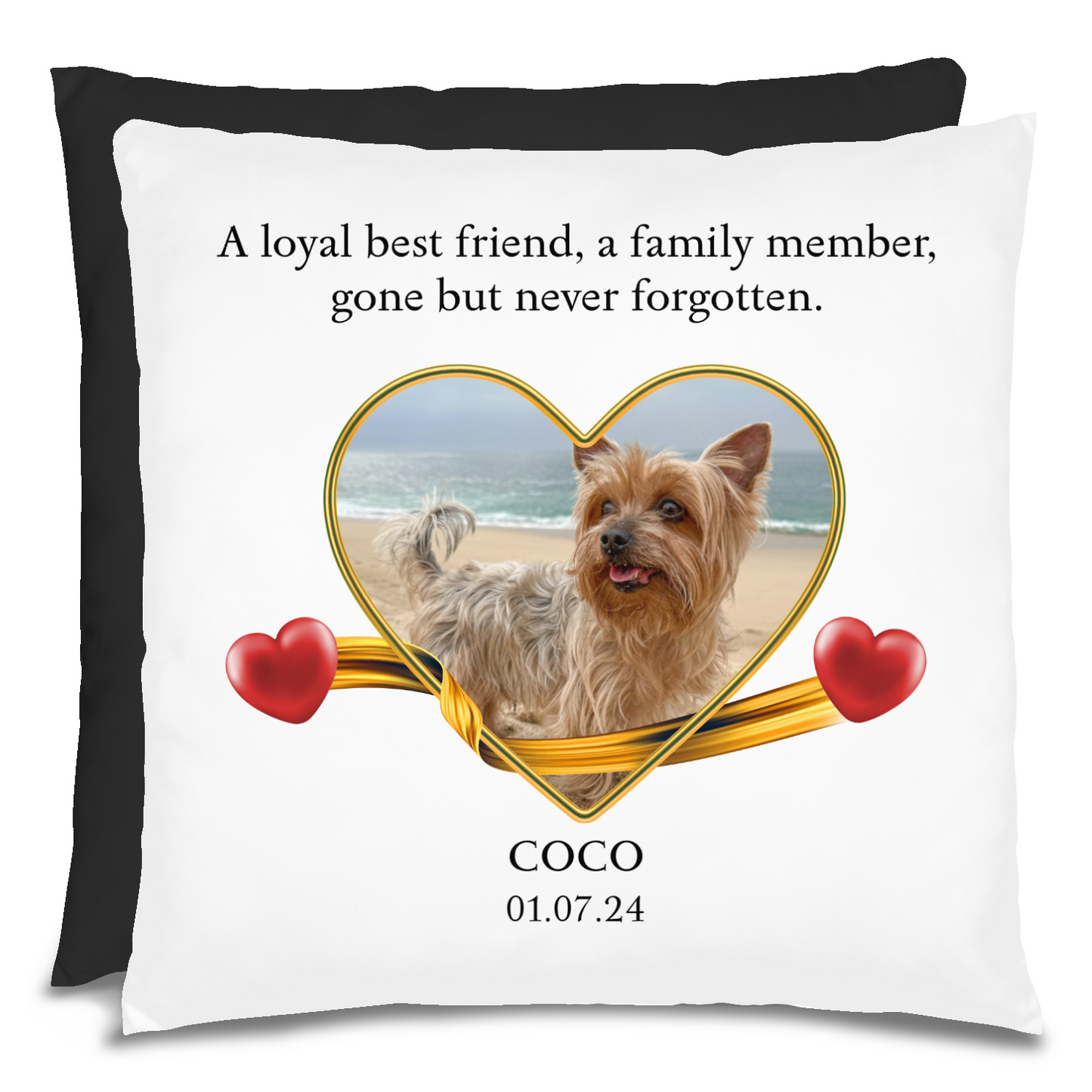 Personalized Pet Memorial Yorkshire Terrier Pillow