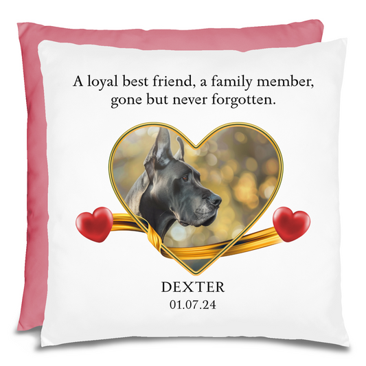 Personalized Pet Memorial Great Dane Pillow