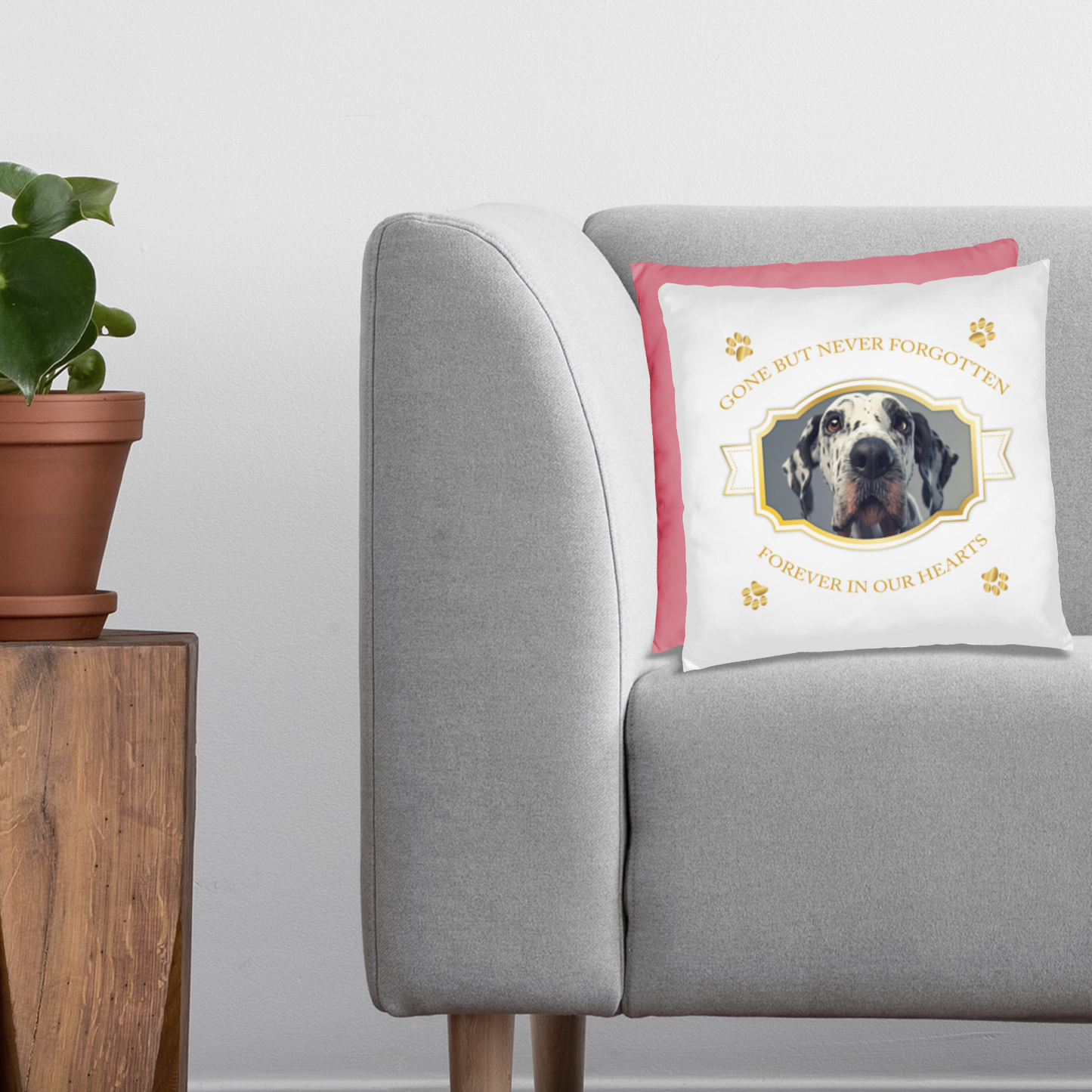 Personalized Pet Memorial Great Dane Pillow