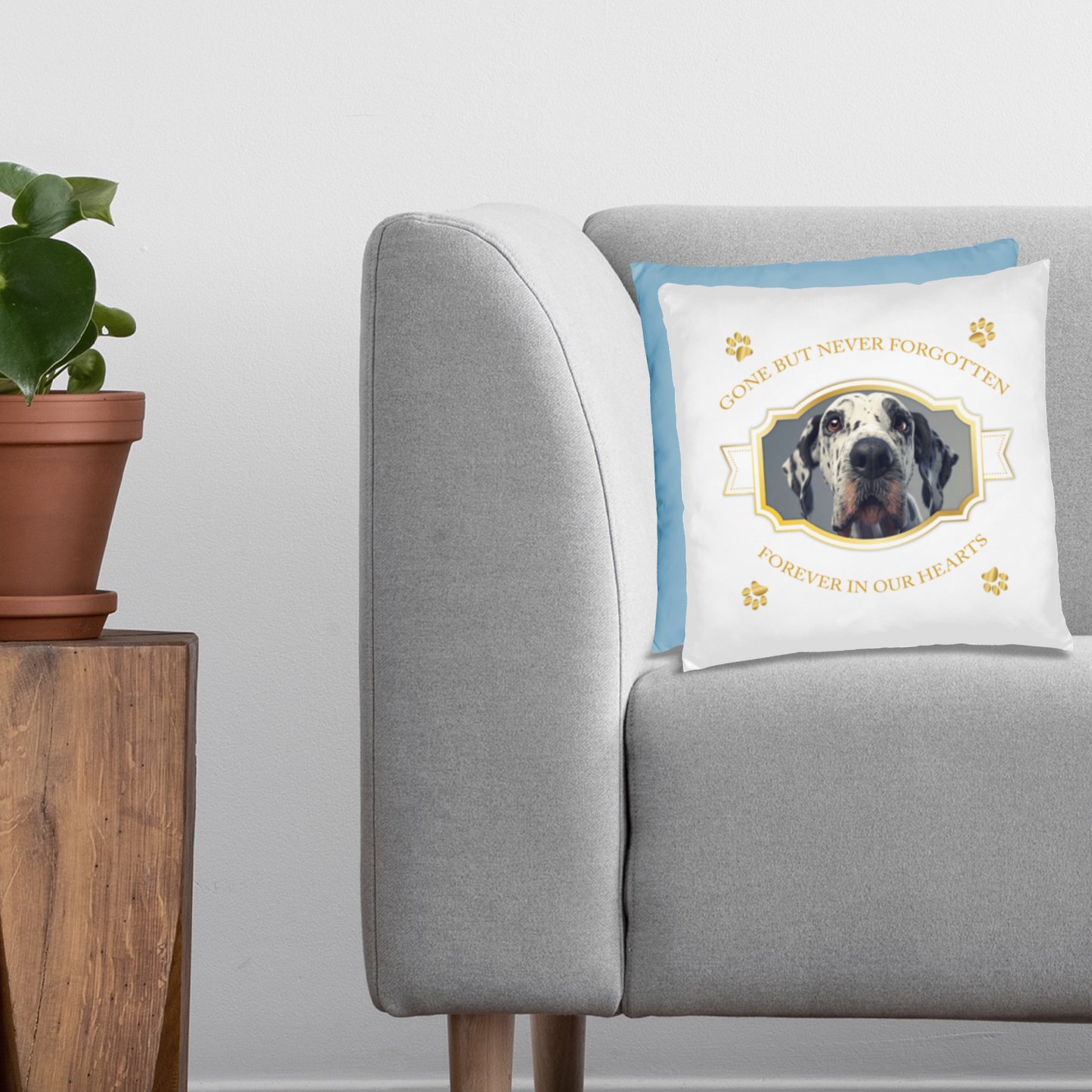 Personalized Pet Memorial Great Dane Pillow