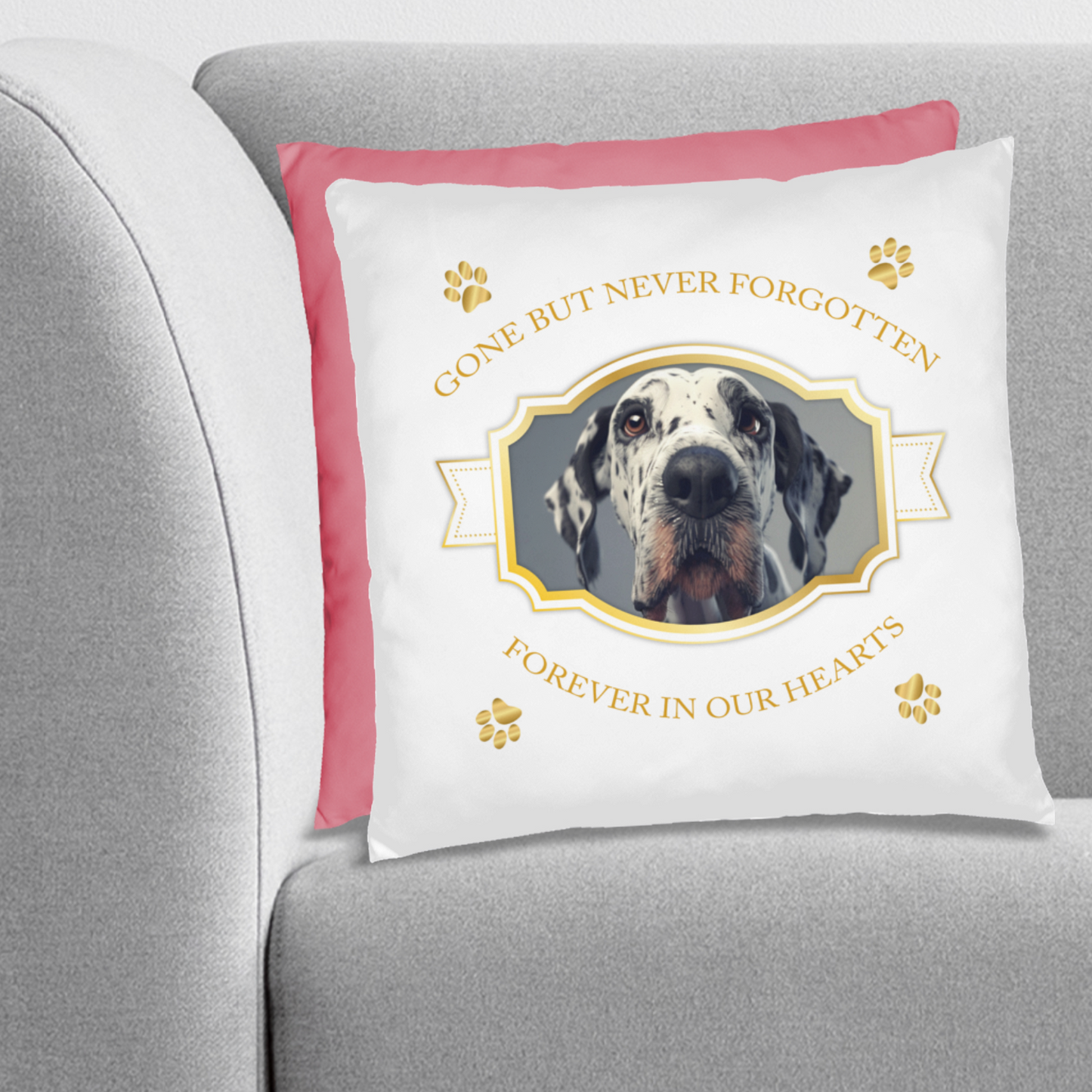 Personalized Pet Memorial Great Dane Pillow