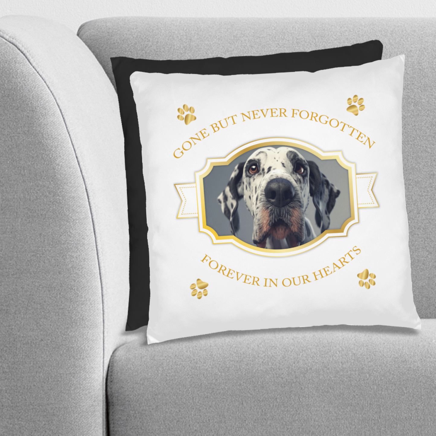 Personalized Pet Memorial Great Dane Pillow