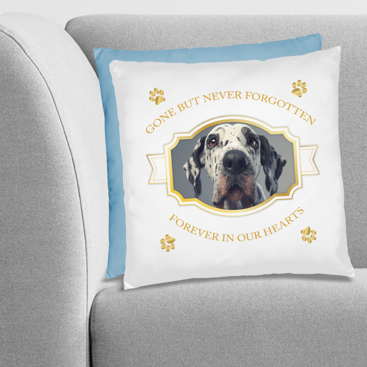 Personalized Pet Memorial Great Dane Pillow