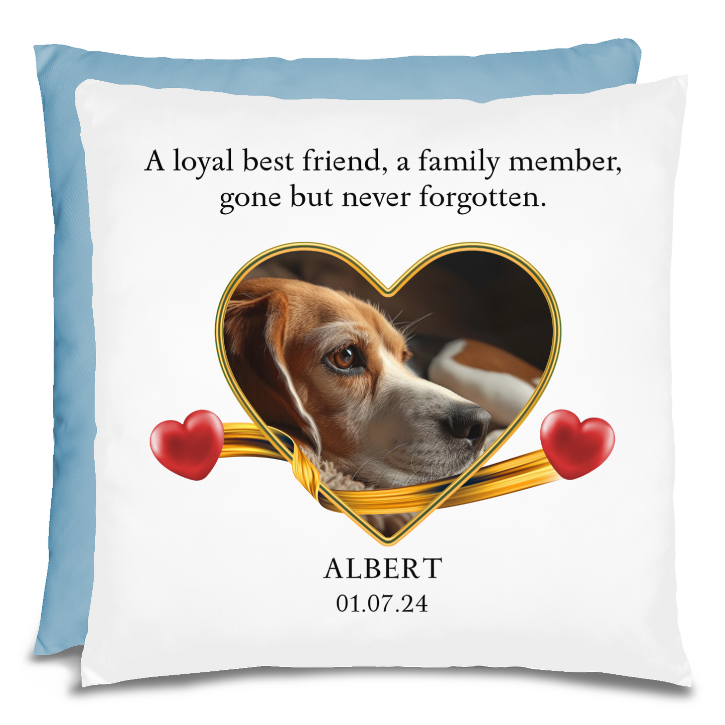 Personalized Pet Memorial Beagle Pillow