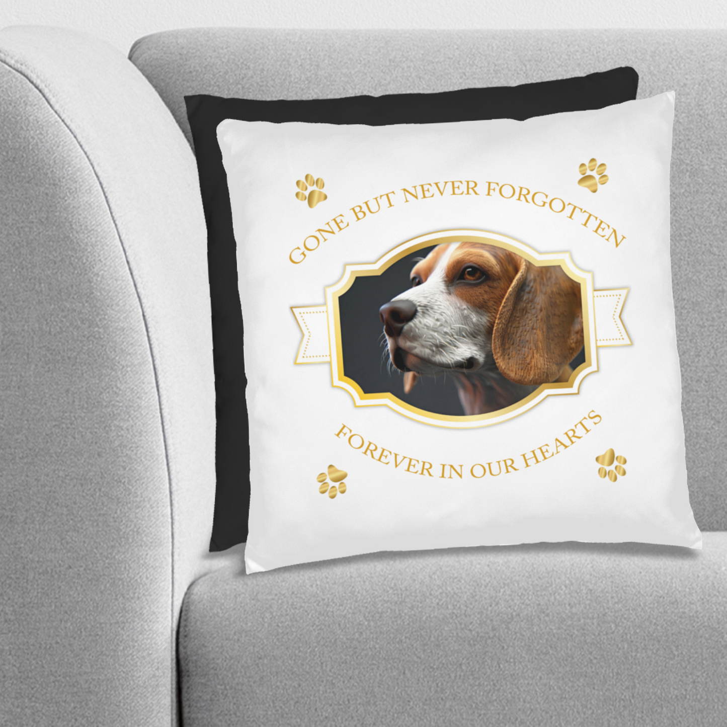 Personalized Pet Memorial Beagle Pillow