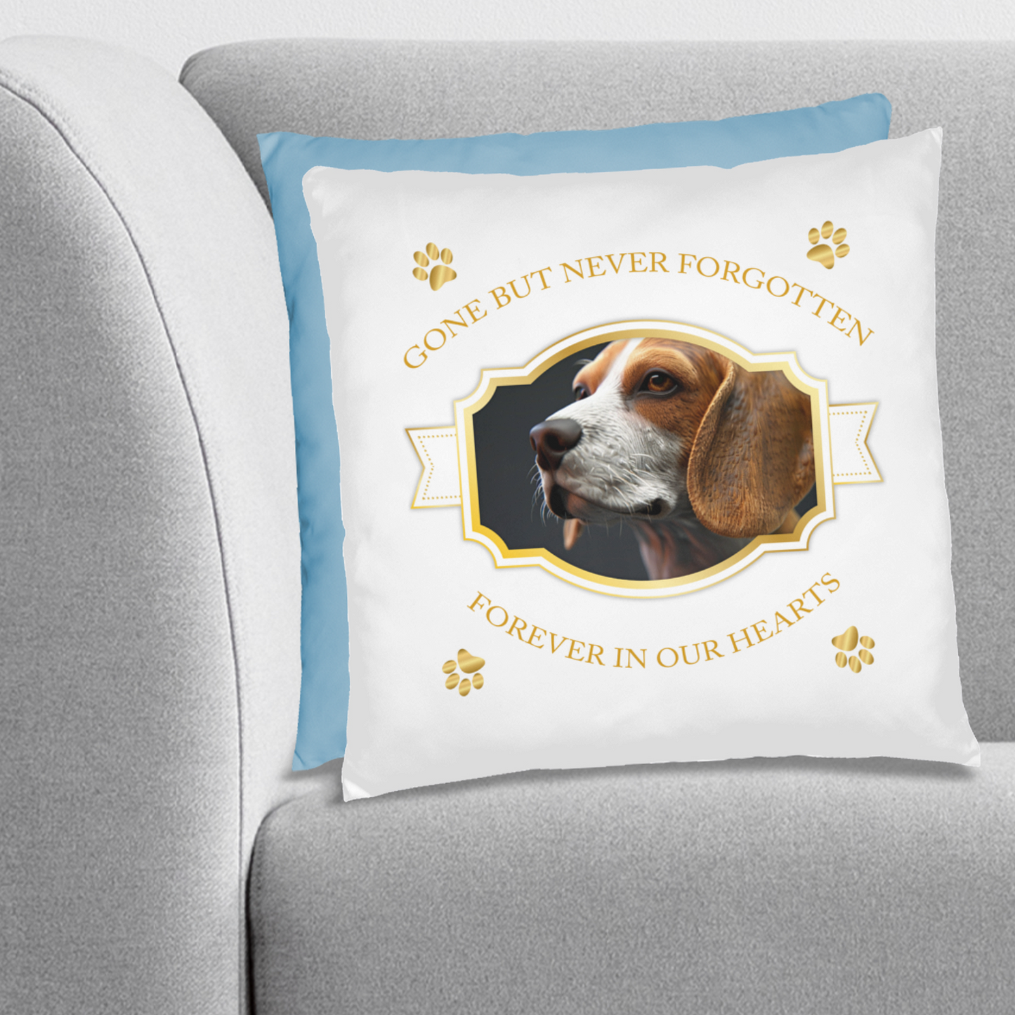 Personalized Pet Memorial Beagle Pillow