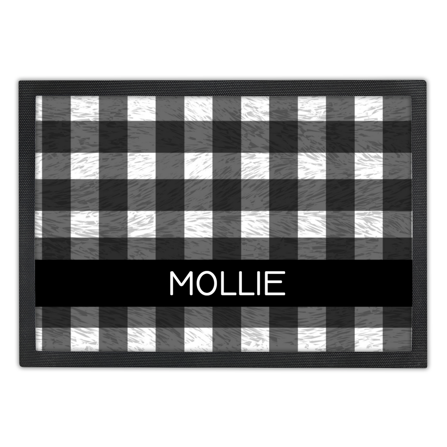 Labrador Pet Placemat With Plaid Design & Personalized Name