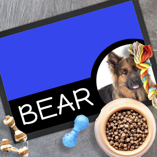 German Shepherd Pet Placemat With Personalized Name & Photo Upload