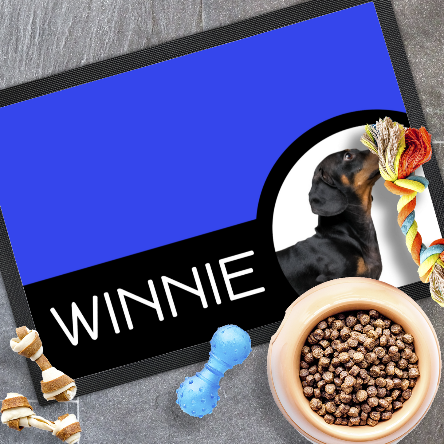 Dachshund Pet Placemat With Personalized Name & Photo Upload