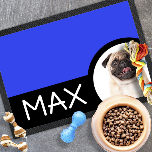 Pug Pet Placemat With Personalized Name & Photo Upload