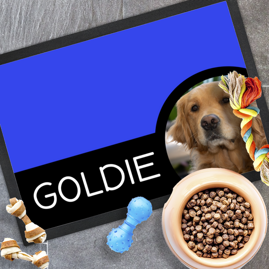 Golden Retriever Pet Placemat With Personalized Name & Photo Upload