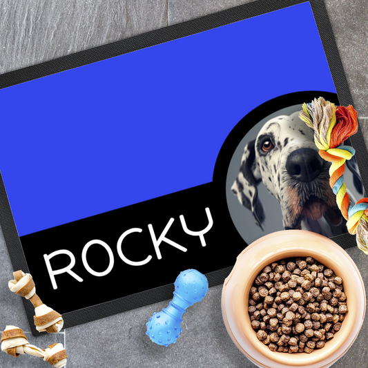 Great Dane Pet Placemat With Personalized Name & Photo Upload