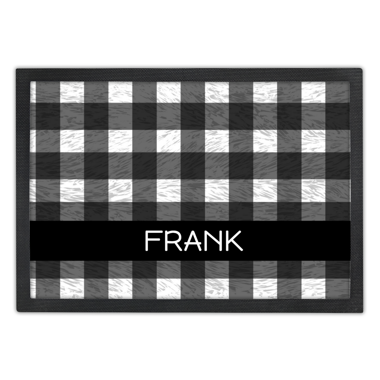 Beagle Pet Placemat With Plaid Design & Personalized Name