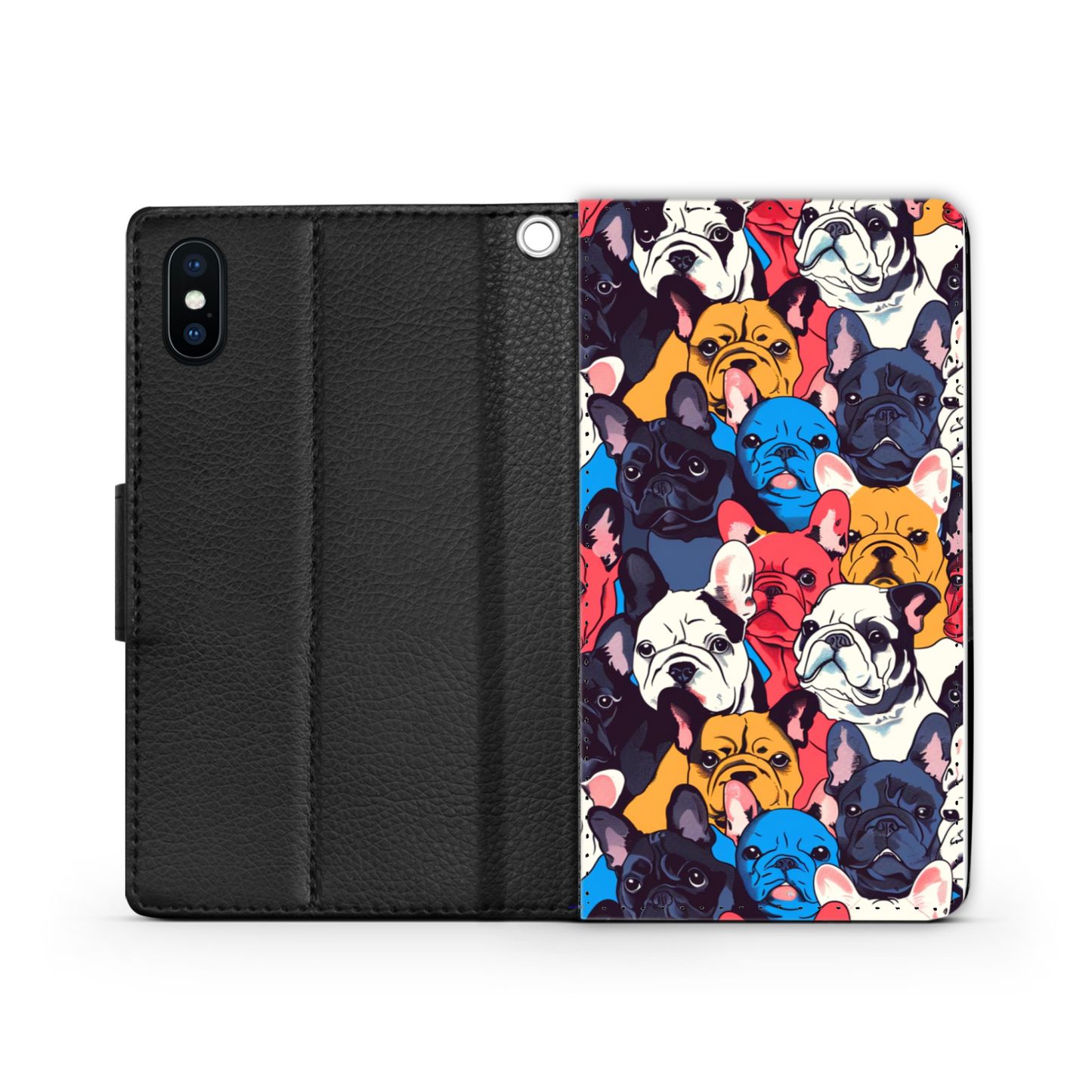 Pop Art French Bulldog Wallet Case