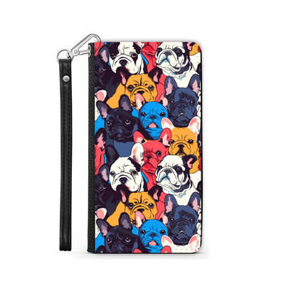 Pop Art French Bulldog Wallet Case