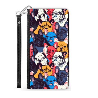 Pop Art French Bulldog Wallet Case