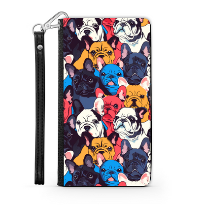 Pop Art French Bulldog Wallet Case