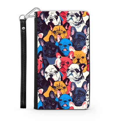 Pop Art French Bulldog Wallet Case