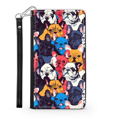 Pop Art French Bulldog Wallet Case