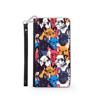 Pop Art French Bulldog Wallet Case