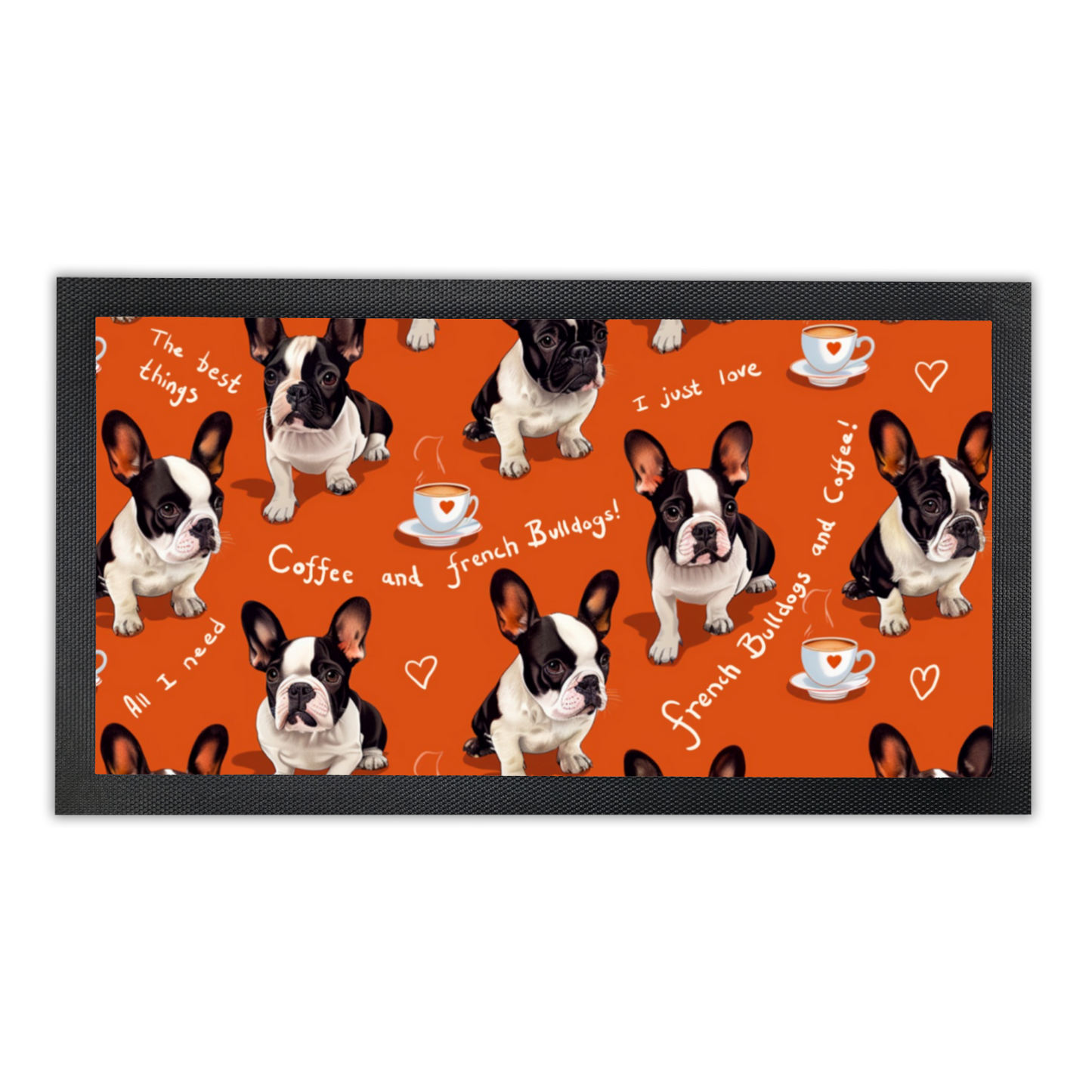 Coffee And French Bulldogs - Hot Drinks Mat