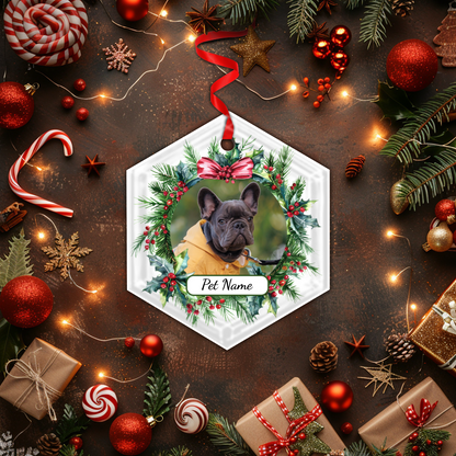 Pet Christmas Hexagon Hanging Ornament 007