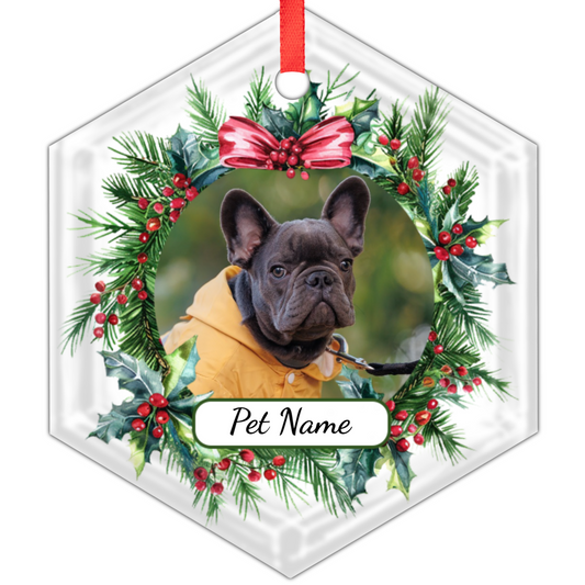 Pet Christmas Hexagon Hanging Ornament 007