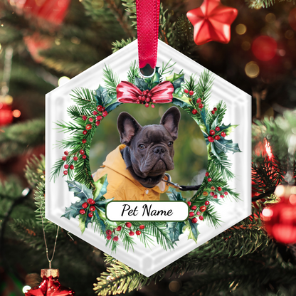 Pet Christmas Hexagon Hanging Ornament 007