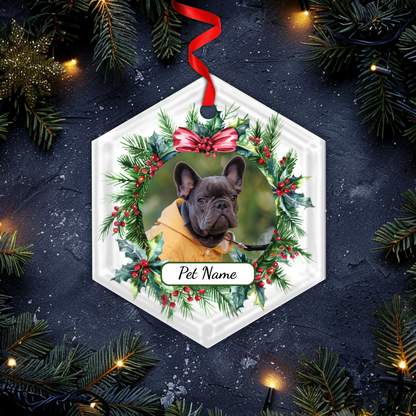 Pet Christmas Hexagon Hanging Ornament 007