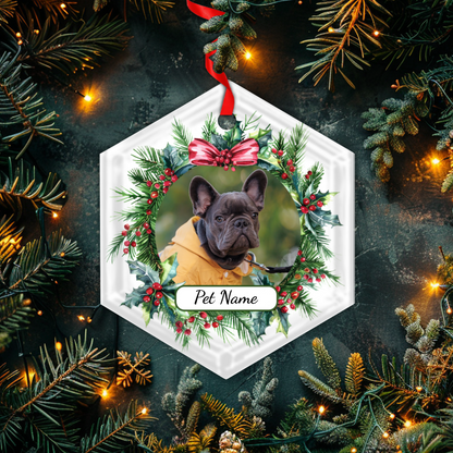 Pet Christmas Hexagon Hanging Ornament 007