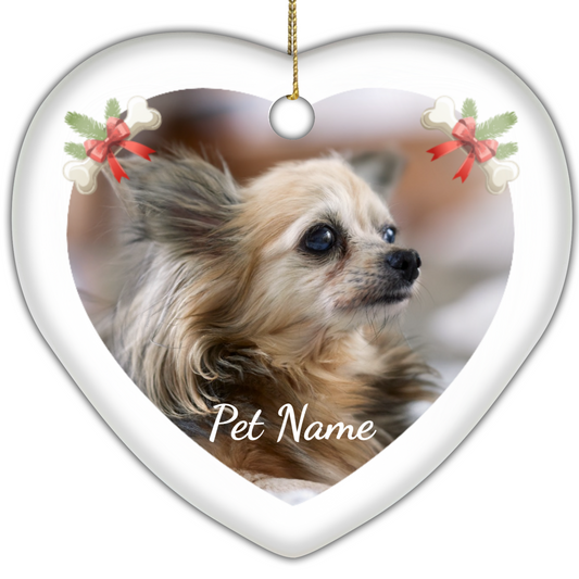 Pet Christmas Heart Hanging Ornament 004