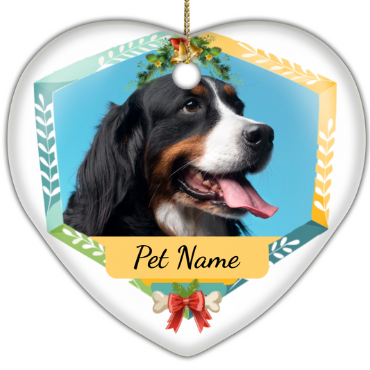 Pet Christmas Heart Hanging Ornament 006