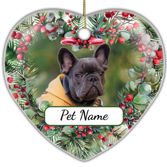 Pet Christmas Heart Hanging Ornament 007