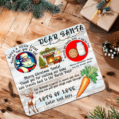 Personalized Christmas Eve Treat Mat – Add Your Own Name - Custom Holiday Decor