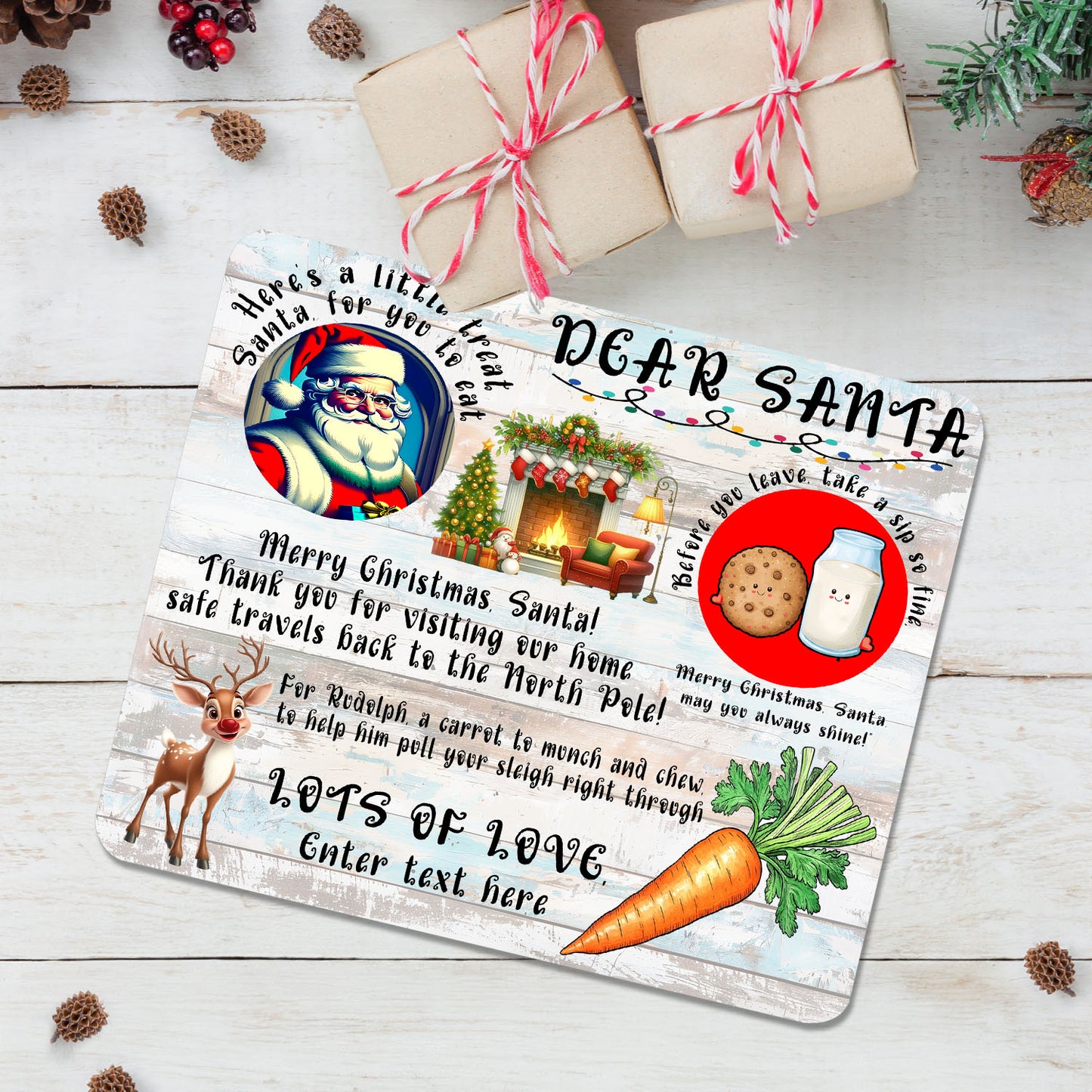 Personalized Christmas Eve Treat Mat – Add Your Own Name - Custom Holiday Decor