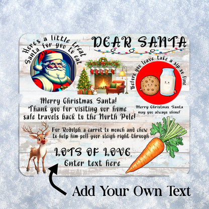 Personalized Christmas Eve Treat Mat – Add Your Own Name - Custom Holiday Decor