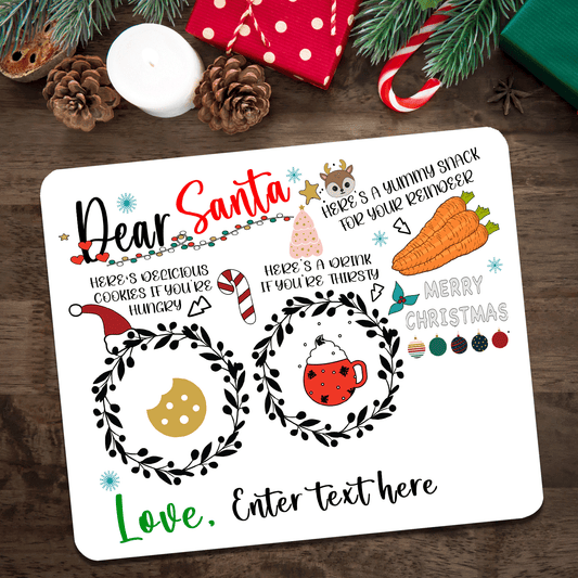 Personalized Christmas Eve Treat Mat – Add Your Own Name - Custom Holiday Decor