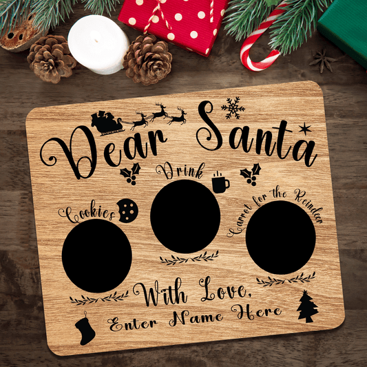 Personalized Christmas Eve Treat Mat – Add Your Own Name - Custom Holiday Decor