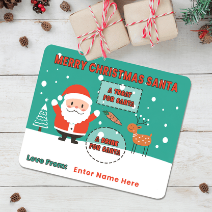 Personalized Christmas Eve Treat Mat – Add Your Own Name - Custom Holiday Decor