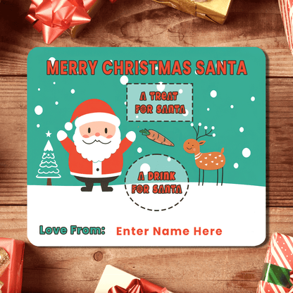 Personalized Christmas Eve Treat Mat – Add Your Own Name - Custom Holiday Decor