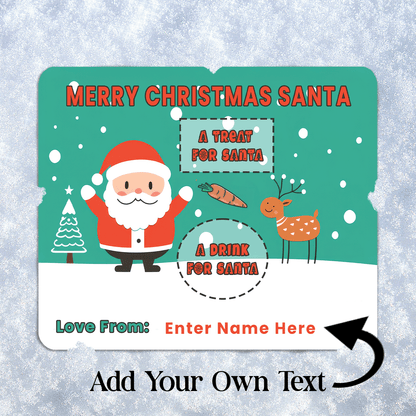 Personalized Christmas Eve Treat Mat – Add Your Own Name - Custom Holiday Decor