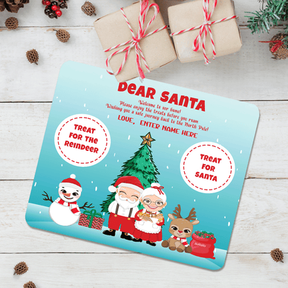 Personalized Christmas Eve Treat Mat – Add Your Own Name - Custom Holiday Decor