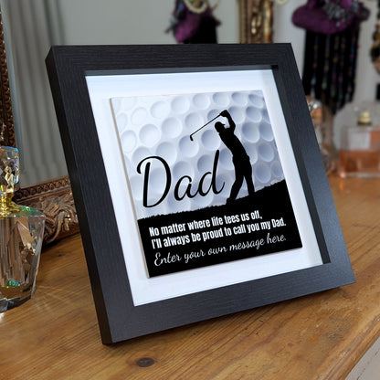 Gifts For Dad – Golf Lover Verse Framed Ceramic Tiles