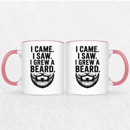 Gifts For Men - I Came I Saw I Grew A Beard - Mugs 2 Tone & White