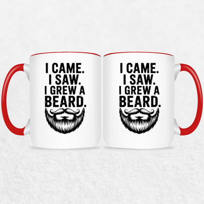 Gifts For Men - I Came I Saw I Grew A Beard - Mugs 2 Tone & White