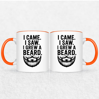 Gifts For Men - I Came I Saw I Grew A Beard - Mugs 2 Tone & White