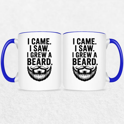 Gifts For Men - I Came I Saw I Grew A Beard - Mugs 2 Tone & White