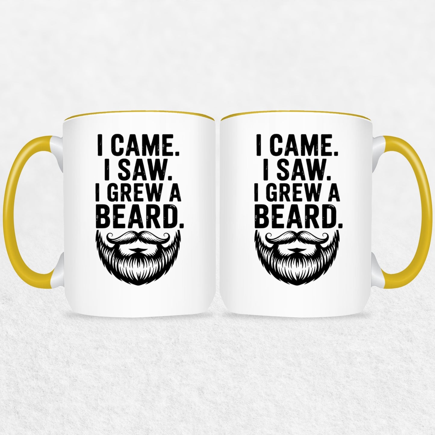 Gifts For Men - I Came I Saw I Grew A Beard - Mugs 2 Tone & White
