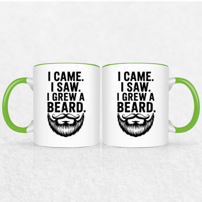 Gifts For Men - I Came I Saw I Grew A Beard - Mugs 2 Tone & White